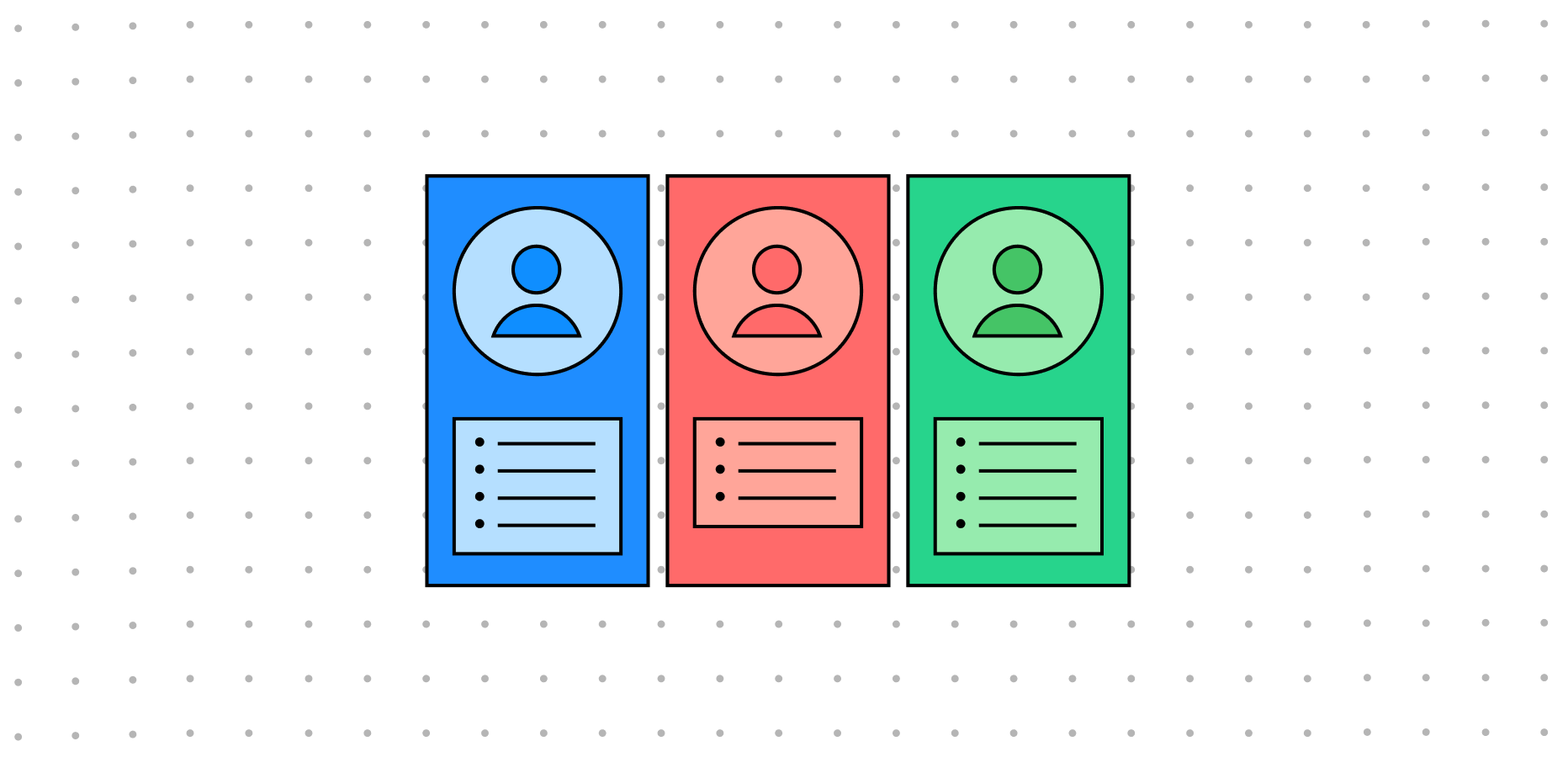 Conceptual illustration of CloudCheckr role-based access control system showing three distinct user roles with different permission levels, represented by colored cards with user icons and permission lists